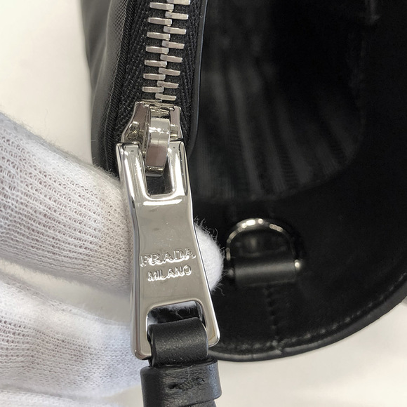 Prada Concept Nylon Leather Shoulder Bag Black - Picture 8 of 13